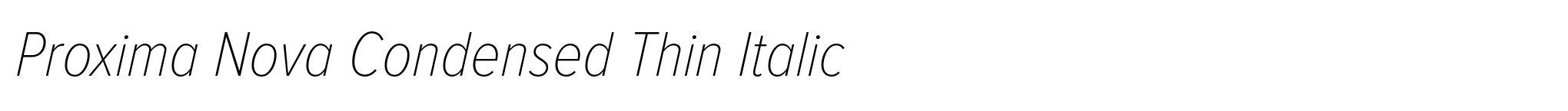 Proxima Nova Condensed Thin Italic image